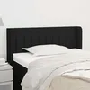 Image de Tête De Lit Avec Oreilles Noir 93x16x78/88 Cm Tissu Vidaxl