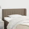 Image de Tête De Lit Avec Oreilles Taupe 93x16x78/88 Cm Tissu Vidaxl