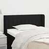 Image de Tête De Lit Avec Oreilles Noir 103x16x78/88 Cm Tissu Vidaxl
