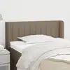 Image de Tête De Lit Avec Oreilles Taupe 103x16x78/88 Cm Tissu Vidaxl