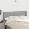 Image de Tête De Lit Avec Oreilles Gris Clair 147x16x78/88 Cm Tissu Vidaxl