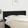 Image de Tête De Lit Avec Oreilles Noir 147x16x78/88 Cm Tissu Vidaxl