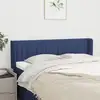 Image de Tête De Lit Avec Oreilles Bleu 147x16x78/88 Cm Tissu Vidaxl