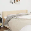 Image de Tête De Lit Avec Oreilles Crème 183x16x78/88 Cm Tissu Vidaxl