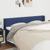 Image de Tête De Lit Avec Oreilles Bleu 183x16x78/88 Cm Tissu Vidaxl