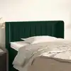 Image de Tête De Lit Avec Oreilles Vert Foncé 93x16x78/88 Cm Velours Vidaxl