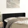 Image de Tête De Lit Avec Oreilles Noir 147x16x78/88 Cm Velours Vidaxl