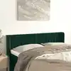 Image de Tête De Lit Avec Oreilles Vert Foncé 147x16x78/88 Cm Velours Vidaxl