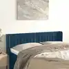 Image de Tête De Lit Avec Oreilles Bleu Foncé 147x16x78/88 Cm Velours Vidaxl