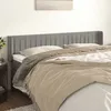 Image de Tête De Lit Avec Oreilles Gris Clair 183x16x78/88 Cm Velours Vidaxl