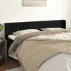 Image de Tête De Lit Avec Oreilles Noir 183x16x78/88 Cm Velours Vidaxl