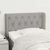 Image de Tête De Lit Avec Oreilles Gris Clair 83x16x78/88 Cm Tissu Vidaxl