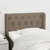 Image de Tête De Lit Avec Oreilles Taupe 83x16x78/88 Cm Tissu Vidaxl