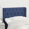 Image de Tête De Lit Avec Oreilles Bleu 83x16x78/88 Cm Tissu Vidaxl