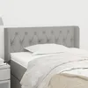 Image de Tête De Lit Avec Oreilles Gris Clair 93x16x78/88 Cm Tissu Vidaxl