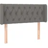 Image de Tête De Lit Avec Oreilles Gris Foncé 93x16x78/88 Cm Tissu Vidaxl