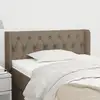 Image de Tête De Lit Avec Oreilles Taupe 93x16x78/88 Cm Tissu Vidaxl