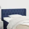 Image de Tête De Lit Avec Oreilles Bleu 93x16x78/88 Cm Tissu Vidaxl