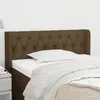 Image de Tête De Lit Avec Oreilles Marron Foncé 103x16x78/88 Cm Tissu Vidaxl