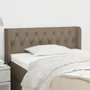 Image de Tête De Lit Avec Oreilles Taupe 103x16x78/88 Cm Tissu Vidaxl