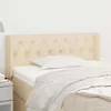 Image de Tête De Lit Avec Oreilles Crème 103x16x78/88 Cm Tissu Vidaxl