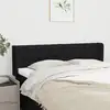 Image de Tête De Lit Avec Oreilles Noir 147x16x78/88 Cm Tissu Vidaxl