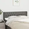 Image de Tête De Lit Avec Oreilles Gris Foncé 163x16x78/88 Cm Tissu Vidaxl