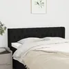 Image de Tête De Lit Avec Oreilles Noir 163x16x78/88 Cm Tissu Vidaxl