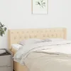 Image de Tête De Lit Avec Oreilles Crème 163x16x78/88 Cm Tissu Vidaxl