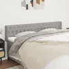 Image de Tête De Lit Avec Oreilles Gris Clair 183x16x78/88 Cm Tissu Vidaxl