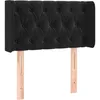 Image de Tête De Lit Avec Oreilles Noir 83x16x78/88 Cm Velours Vidaxl