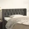 Image de Tête De Lit Avec Oreilles Gris Foncé 93x16x78/88 Cm Velours Vidaxl