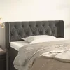 Image de vidaXL Tête de lit avec oreilles Gris foncé 93x16x78-88 cm Velours3119141