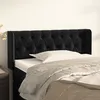 Image de Tête De Lit Avec Oreilles Noir 93x16x78/88 Cm Velours Vidaxl