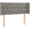 Image de Tête De Lit Avec Oreilles Gris Clair 103x16x78/88 Cm Velours Vidaxl