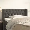 Image de Tête De Lit Avec Oreilles Gris Foncé 103x16x78/88 Cm Velours Vidaxl
