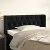 Image de Tête De Lit Avec Oreilles Noir 103x16x78/88 Cm Velours Vidaxl