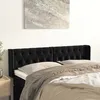 Image de Tête De Lit Avec Oreilles Noir 147x16x78/88 Cm Velours Vidaxl