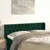 Image de Tête De Lit Avec Oreilles Vert Foncé 147x16x78/88 Cm Velours Vidaxl