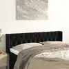 Image de Tête De Lit Avec Oreilles Noir 163x16x78/88 Cm Velours Vidaxl
