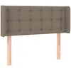 Image de Tête De Lit Avec Oreilles Taupe 83x16x78/88 Cm Tissu Vidaxl