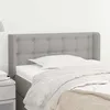 Image de Tête De Lit Avec Oreilles Gris Clair 93x16x78/88 Cm Tissu Vidaxl