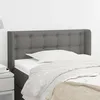 Image de Tête De Lit Avec Oreilles Gris Foncé 103x16x78/88 Cm Tissu Vidaxl