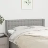 Image de Tête De Lit Avec Oreilles Gris Clair 147x16x78/88 Cm Tissu Vidaxl
