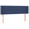 Image de Tête De Lit Avec Oreilles Bleu 147x16x78/88 Cm Tissu Vidaxl