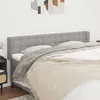 Image de Tête De Lit Avec Oreilles Gris Clair 183x16x78/88 Cm Tissu Vidaxl