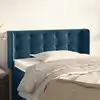 Image de Tête De Lit Avec Oreilles Bleu Foncé 93x16x78/88 Cm Velours Vidaxl