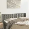 Image de Tête De Lit Avec Oreilles Gris Clair 147x16x78/88 Cm Velours Vidaxl