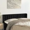 Image de Tête De Lit Avec Oreilles Noir 147x16x78/88 Cm Velours Vidaxl
