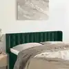 Image de Tête De Lit Avec Oreilles Vert Foncé 147x16x78/88 Cm Velours Vidaxl